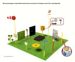 )      Метеорологическая площадка Серия Металлическая (комплект Стандарт ПЛЮС без ограждения)