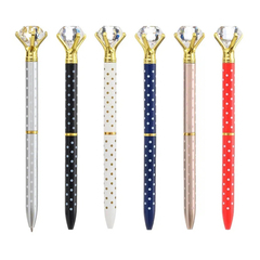 Ручка шариковая, автоматическая, Basir, синие чернила, разноцветный корпус в горошек, 24 шт