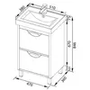 Aquanet 171587 Компл.2 - Тумба Гретта 50 цв.венге (фасад белый) с 2 ящ.(171587)