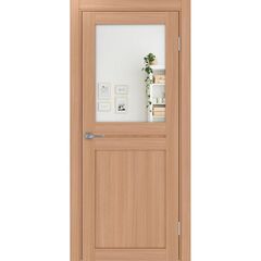 Купить Межкомнатная дверь экошпон Турин 520.211 ясень тёмный с зеркалом