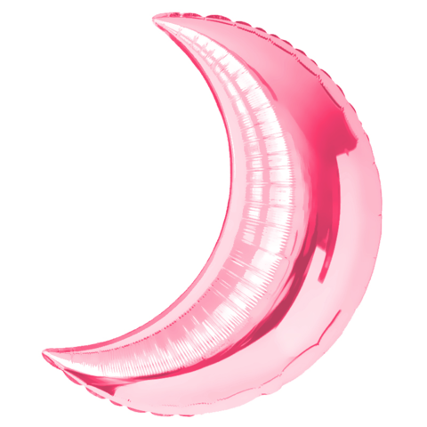 Шар-полумесяц розовый, 71 см