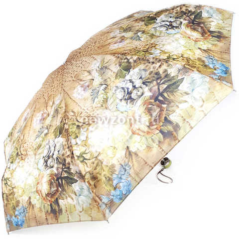 Карманный зонт TRUST в фисташковых оттенках «Цветочный Рай»