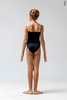 Strap leotard for kids | black