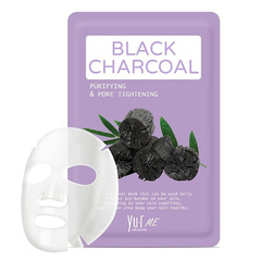 YU.R ME Тканевая маска для лица с экстрактом угля - Black charcoal sheet mask, 1шт, шт