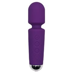Фиолетовый перезаряжаемый мини-wand вибратор - 16 см. - 
