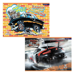 
          Альбом для рисования Alingar, формат А4, 12 листов, офсет, серия "Speed car"