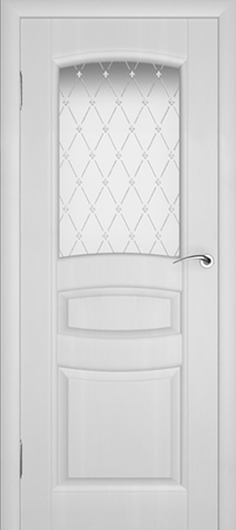 Дверь Ростра Этюд, ПВХ, цвет белоснежный, остекленная