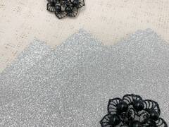 Фоамиран глиттерный Премиум, р. 20х30 см, 2 мм, серебро