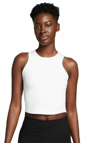 Топ теннисный Nike One Fitted Dir-Fit Short Sleeve Crop Tank - white/black