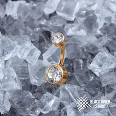 Банан Dot Big Crystal PVD Yellow