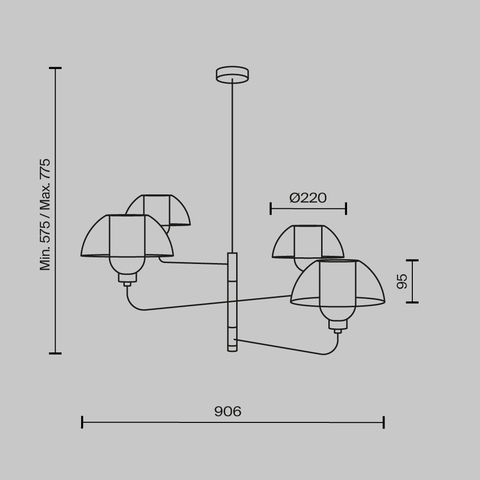 Подвесной светильник Maytoni Memory MOD177PL-04B