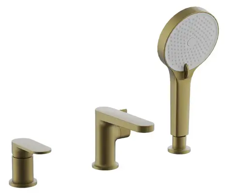 Смеситель для ванны на борт BELZ B66713-5 латунь, брашированное золото