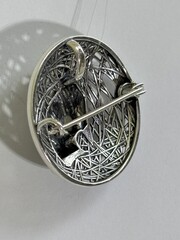 Кот (брошь-кулон из серебра)