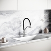 Sancos Nolia SC12003SS Смеситель для кухни с гибким изливом и краном для фильтра, цвет: нержавеющая сталь,чёрный