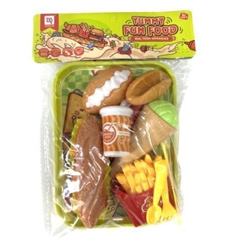 Набор фаст фуда в пакете на доске 11 эл, размер 18*29см.