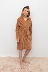 халат  для девочки  КБ 5782/миндаль