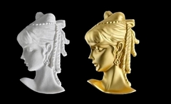 Силиконовый молд № 2008 Портрет девушки