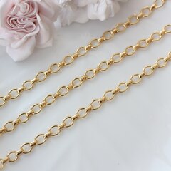 Цепочка 8*7 мм, позолота, 50 см, А333