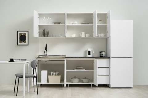 Кухня Челси 2,0м Белый глянец холодный/Белый (Кастилло)