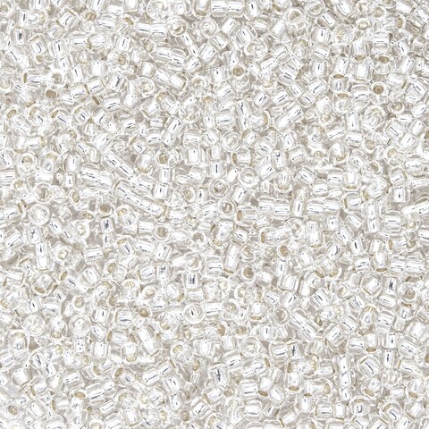 Японский бисер TOHO Round 15/0 (№21), с внутренним серебрением, прозрачный