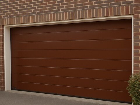 Гаражные секционные ворота Херманн/Hormann с приводом HyperMatic 800 BS на пружинах растяжения. LPU 42. *Разные размеры