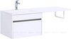 Aquanet 301351 Тумба c раковиной Токио 120L (Персона 120L) подвесная 1 ящик цвет белый глянец (301351)