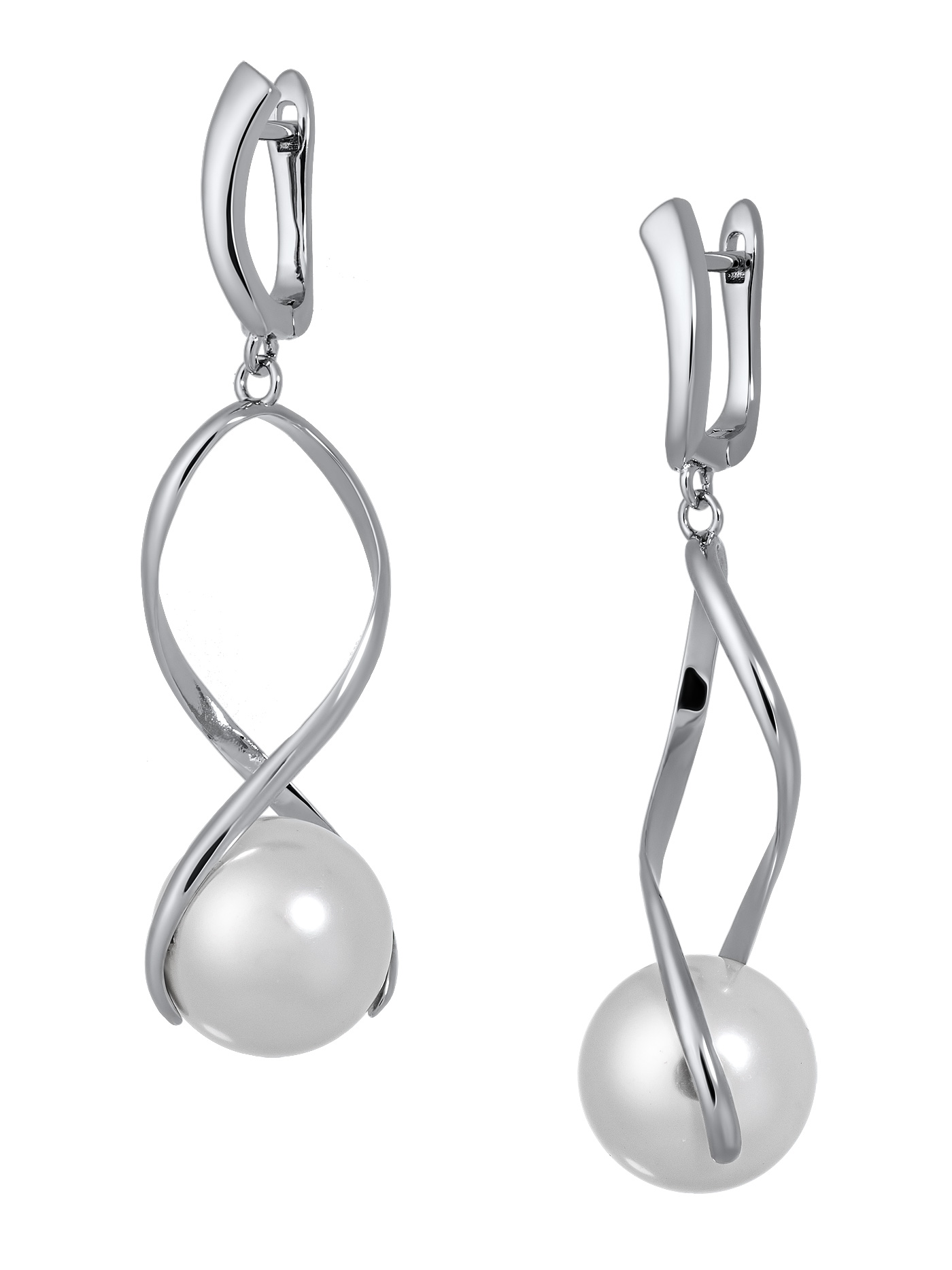 Длинные серьги с жемчугом