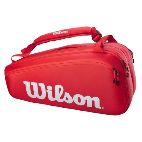 Теннисная сумка Wilson SUPER TOUR RED (9 ракеток)