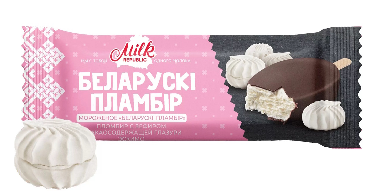 Эскимо "Белорусский пломбир" Пломбир с зефиром 70г. Минск - купить с ...