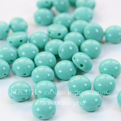Бусина Candy Кабошон с 2 отверстиями, 8 мм, бирюзовая