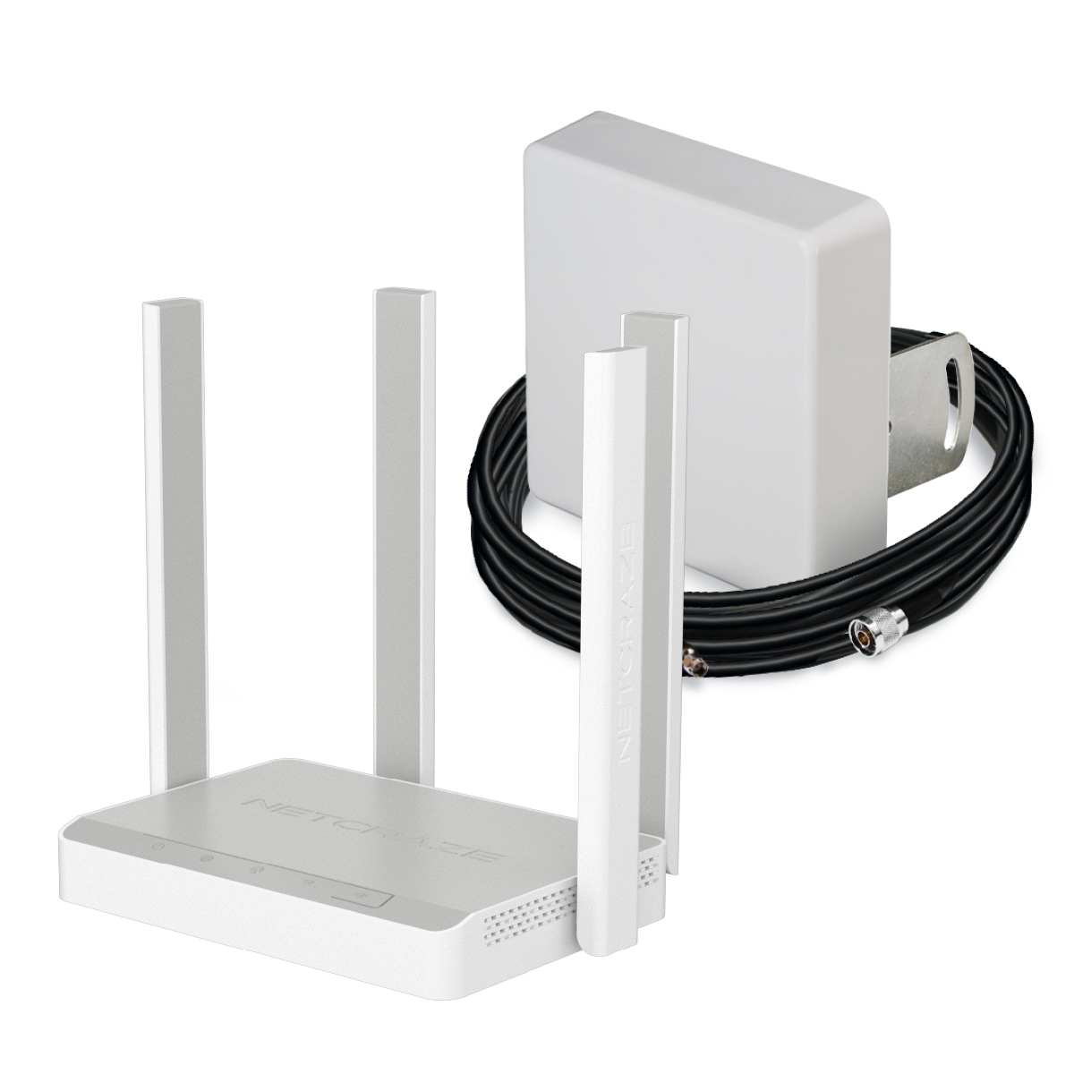 keenetic | Комплект: Netcraze Explorer 4G + MIMO антенна + кабельная сборка + SIM-карта - фото 5