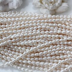 Жемчуг натуральный речной, рис, 4,8-6,8 мм, 1 нить, Ж022