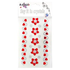 
          Наклейки-стразы Alingar, акриловые, "Сердца", пакет с европодвесом