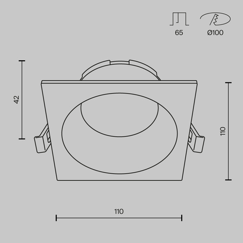 Встраиваемый светильник Maytoni Share DL126-GX53-SQ-W