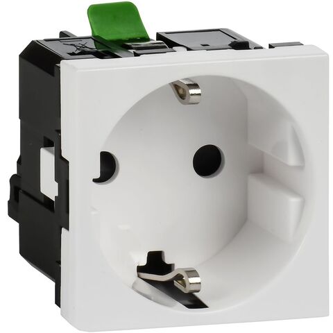 Розетка з/к б/ш б/з белая