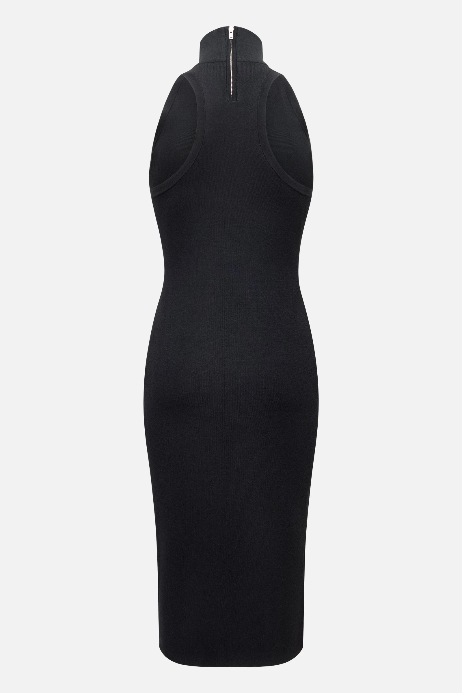 Платье-миди с высокой горловиной