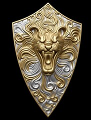 Силиконовый молд № 446 Щит Лев -2