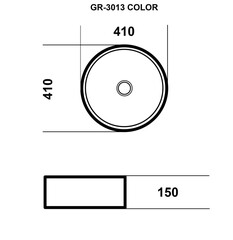 Раковина Grossman (410х410х150) черная матовая