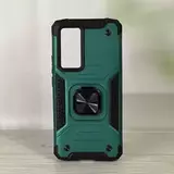 Противоударный чехол Strong Armour Case с кольцом для Xiaomi 12T, 12T Pro (Зеленый)