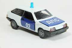 VAZ-2108 Lada Samara hatchback 3-doors DPS traffic police (white) Agat Mossar Tantal 1:43