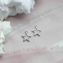 Подвеска Звезда 10 мм, родий, П787