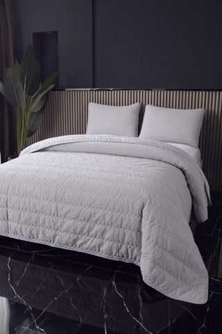 Покрывало 160х220 и наволочка 50х70 Sofi De MarkO Надин серое