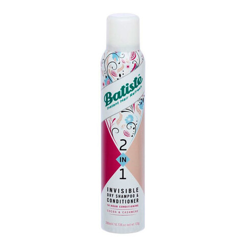 Batiste 2in1 Invisible Dry Shampoo & Conditioner Cocoa & Cashmere - Сухой шампунь-кондиционер