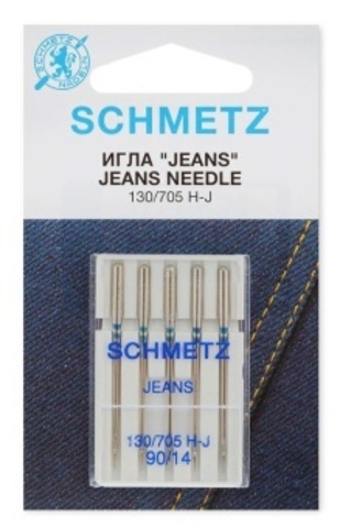 Иглы 28 Schmetz для джинсы 130/705 Н-J №90