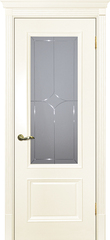 Дверь Смальта 07 / Цвет Слоновая кость ral 1013 / Сатинат, гравированное / Двери ТЕКОНА