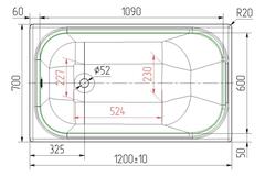 ВАННА ЧУГУННАЯ КАПРИЗ 120х70