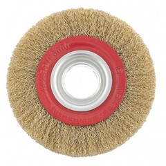 Щетка для точила, 175 мм, посадка 32 мм, плоская, латунированная витая проволока Matrix