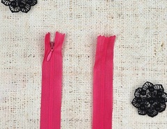 Молния спираль потайная Т3, 20 см, ярко-розовый