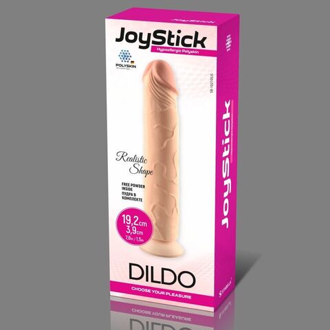 Телесный фаллоимитатор JoyStick на присоске - 19,2 см.