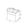 Aquanet 180002 Компл.2 - Тумба Латина 70 цв.белый (фасад бордо) 1 ящ. (180002)